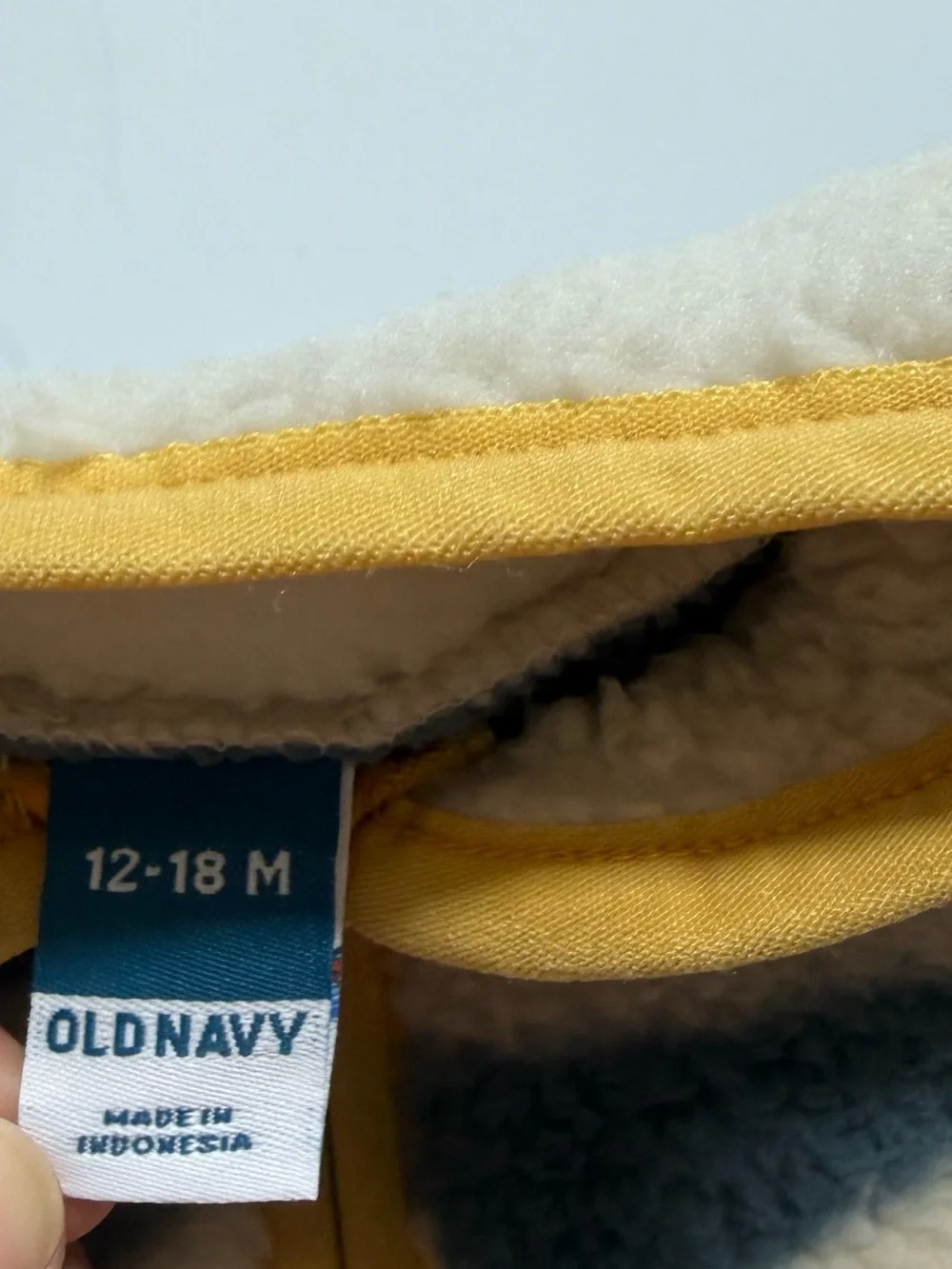 Old Navy Baby Sherpa Zipper Jacket in Vintage Sunset 12-18 months NWT